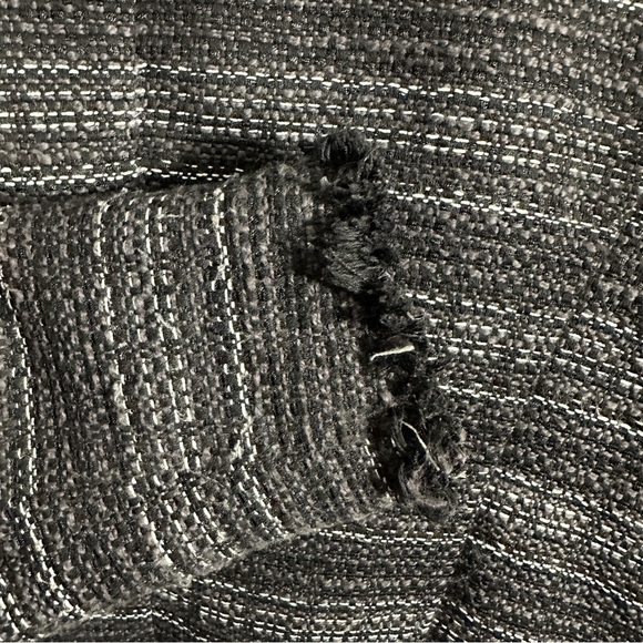 Adrienne Vittadini open front jacket, size small, black, raw edges, spring - Picture 10 of 10